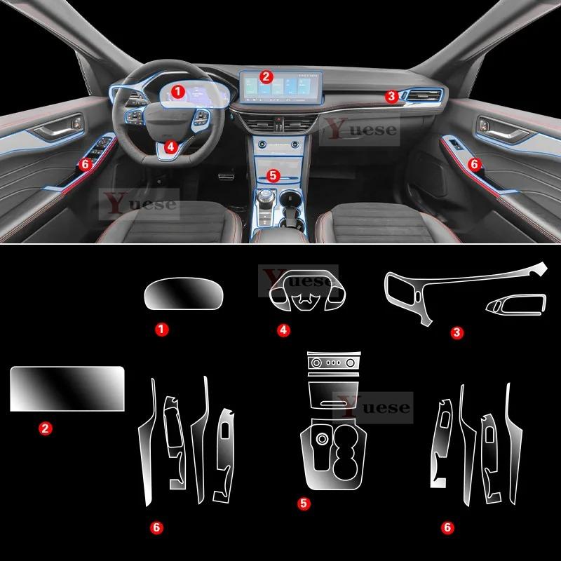 Pro Ford Escape TPU Transparentní Ochranná Fólie Nálepka do Interiéru Středová Konzole Navigace Řadicí Páka Nálepka Proti Poškrábání