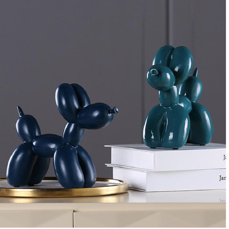 Resin Balloon Dog Crafts Sculpture Creative Gifts Modern Simple Home Decorations Statues 8 Colors