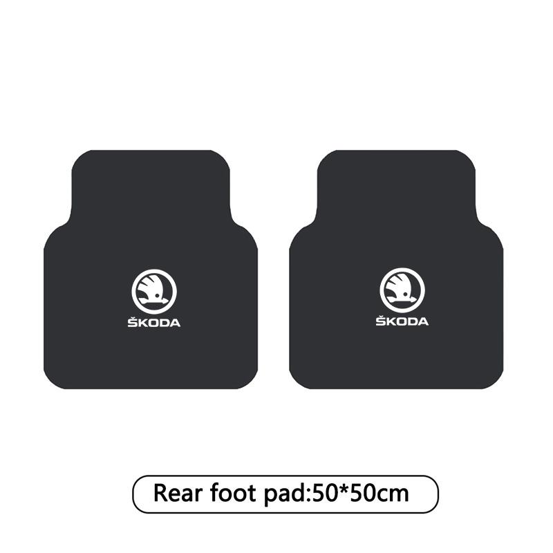 ZPMG6 For Skoda Octavia A7 Vrs Fabia Superb Rapid Kodiaq Karoq Car Front & Rear Automotive Carpet Non-slip Floor Mat Auto Accessories