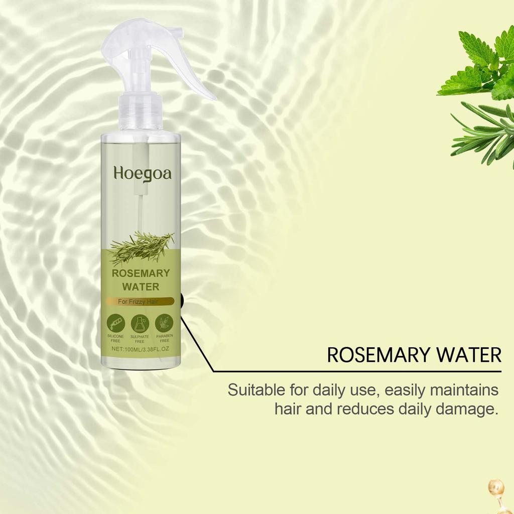 Hoegoa Rosemary Hair Care Spray 100ml Nourishes Hair / Smooths and Conditions / Repairs Damaged Hair / Regulates Scalp Oil Secretion/Oil control