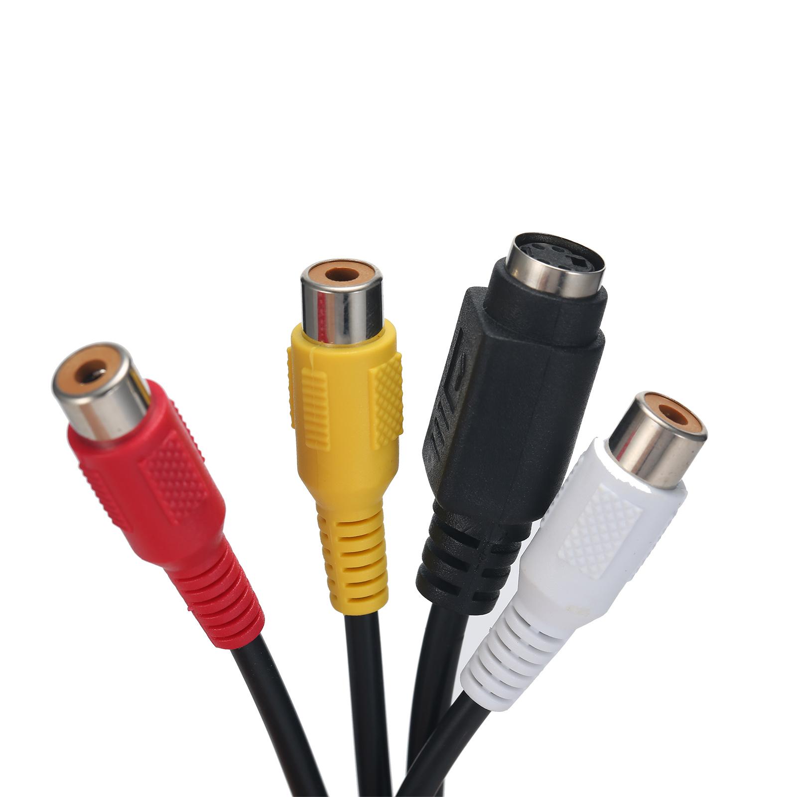 

VGA to S VIDEO 3 RCA TV AV Converter Cable Adapter 3 RCA Female Converter Cable VGA to Video TV Out S Video AV Adapter чёрный