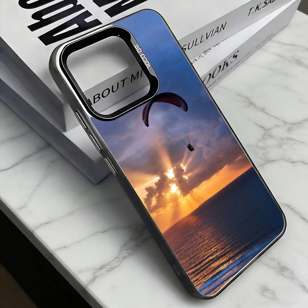 

S-Skydiving Phone Case For iPhone 17,16,15,14,13,12,11 Plus,Pro Max,XS,Colorful Silver Black Cover iPhone17promax