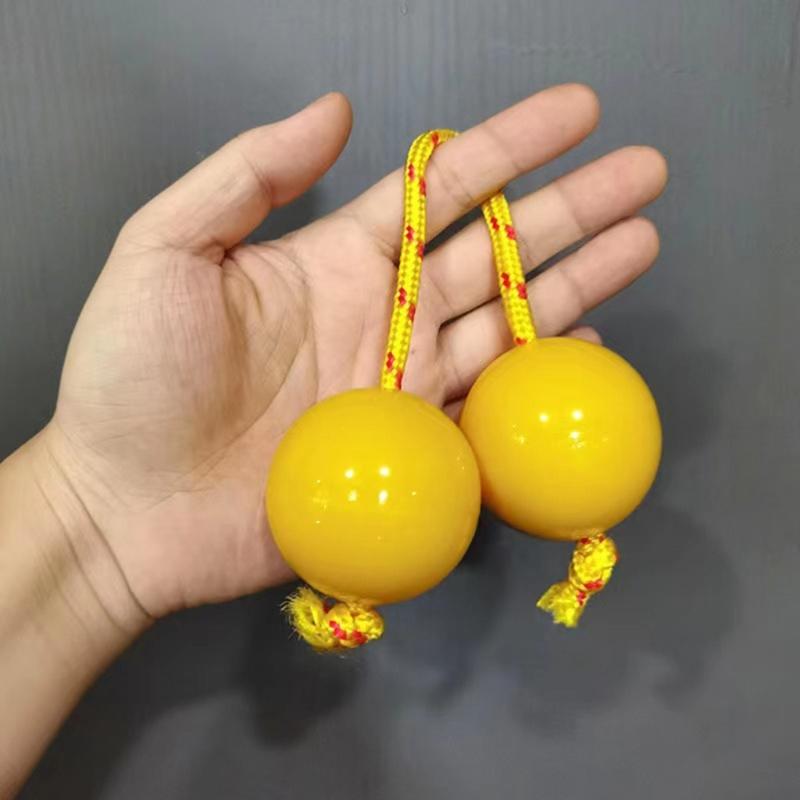 Aslatuas Rhythmic Balls Sets Music Egg Shaker Rattle Double Gourd Drum Balls Set