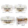 Luxury Ceramic Tableware Set: Rectangular Baking Pan, Casserole Stand, Candle-Heated Soup & Dry Pot