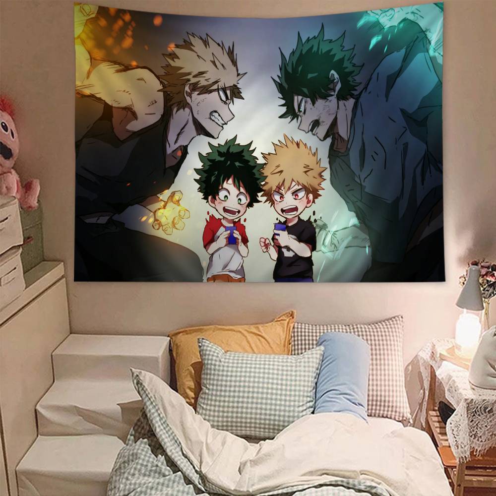 My Hero Academia Bakugou Katsuki Printed Large Wall Tapestry Indian Buddha Wall Decoration Witchcraft Bohemian Wall Art Decor