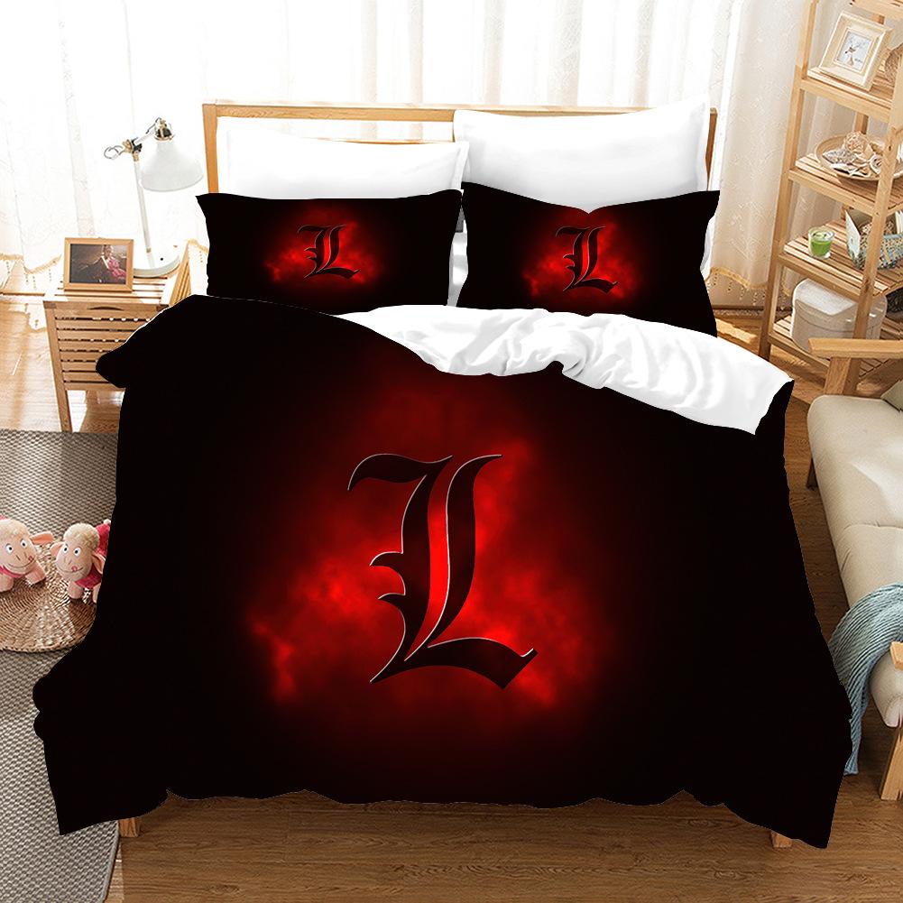 Digital Printing Animation Bedding Four-Piece Set Three-Piece Set Bed Sheet Pillow