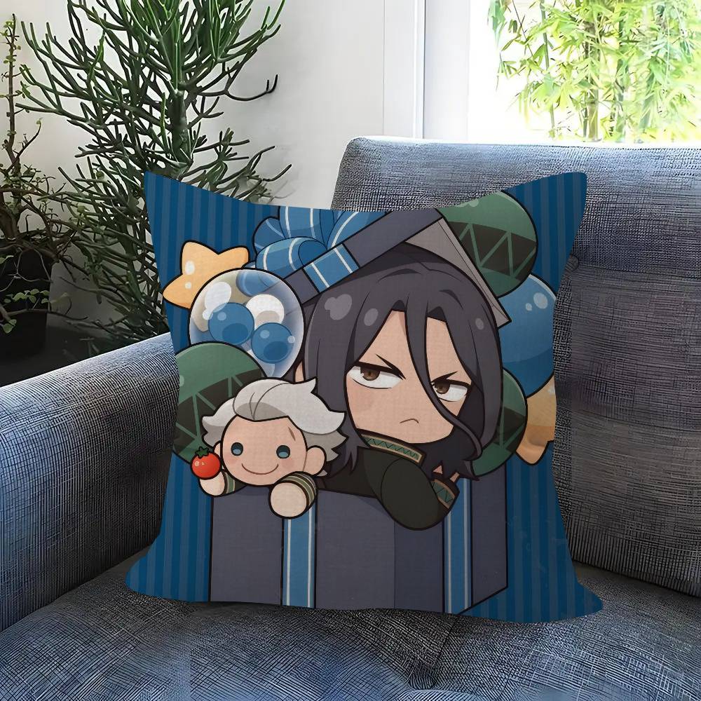 Japansk Anime Vindjacka Kudde Animekudde Soffsäng Huvudkudde Överdrag Kuddfodral 45x45 cm Mode