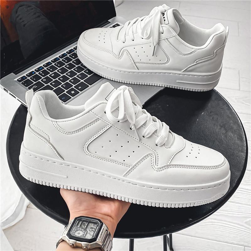 

Men s shoes spring new breathable little white shoes male students trend versatile platform sports casual low-top board shoes male 39