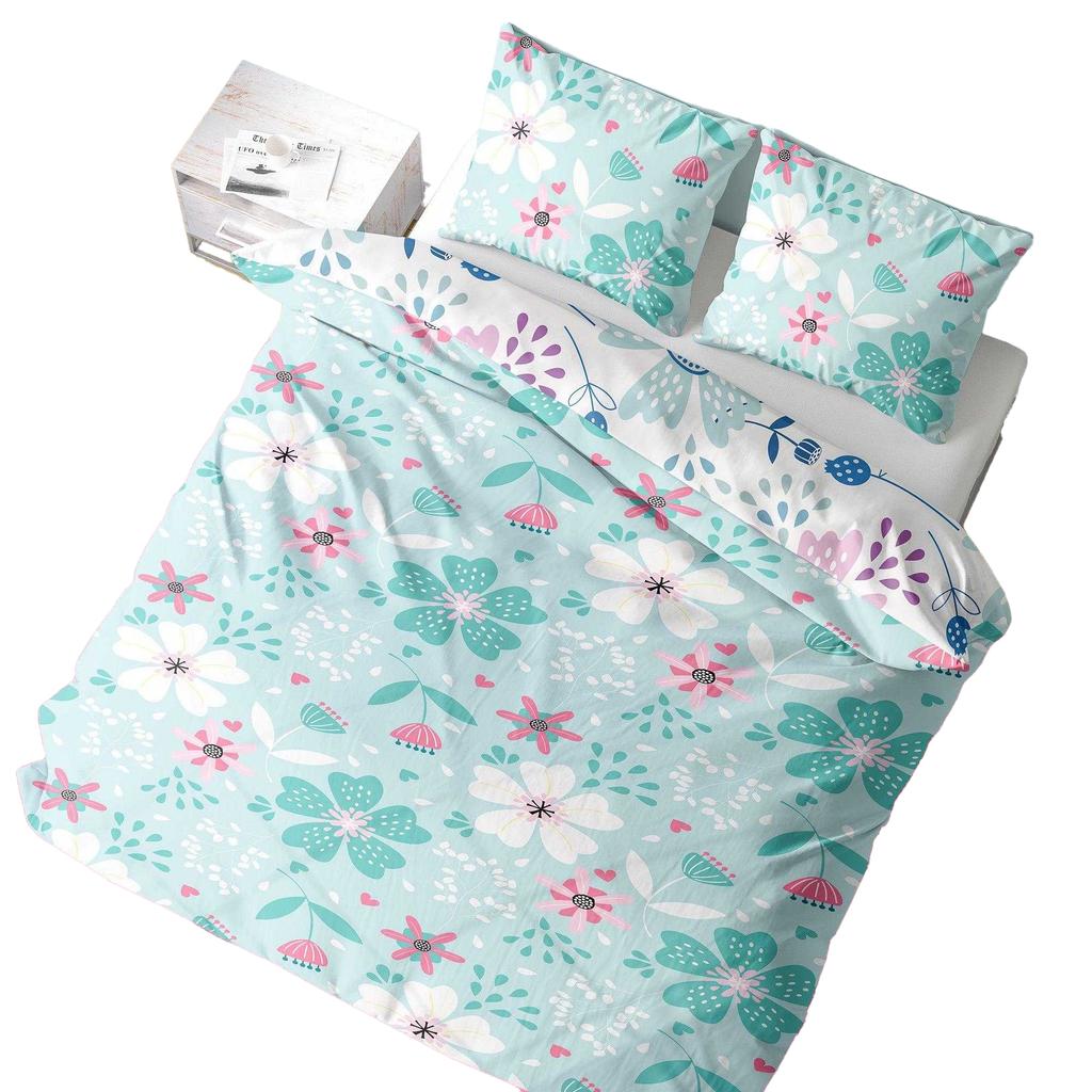 K Collection Rotary Floral Panelled Duvet Set