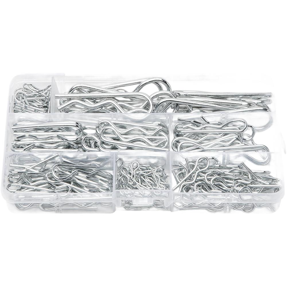 265pcs/set R Type Hairpin Cotter Pins 7 Sizes For Car Repair Lawnmowers Machinery Power Equipment Accessories