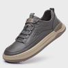 Trendy Soft-Soled Autumn Leather Men's Shoes: Fashionable, Casual, Low-Top, Versatile Crooked Head Clown Design