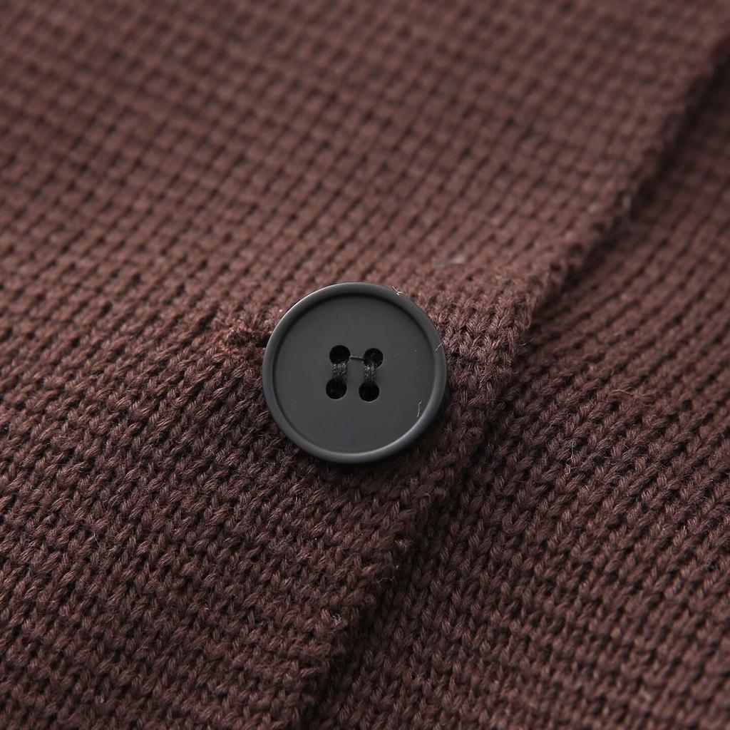 European and American Style, New Women's Clothing, Foreign Style, Fashionable, Casual Double-breasted Lapel-neck Knitted Cardigan