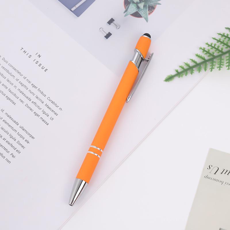 Spot Metal Ballpoint Pen with Aluminum Barrel and Capacitive Touch Tip – Customizable Logo Gift Pen