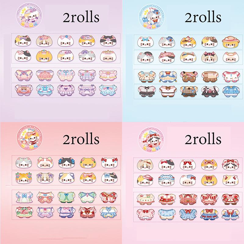 

Mr. Paper 8rolls Iiyi Cat Dress Up 2.0 Die-cut Washi Tape Stickers Seal Stickers DIY Handbook Material Collage Phone Case Photo