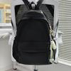 Schoolbag schoolbag ins style niche high school students junior high school girls simple solid color large capacity Korean backpack women's shoulder 