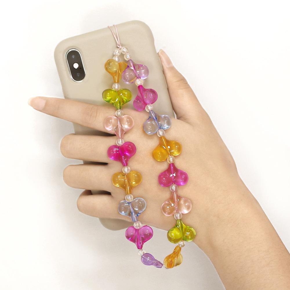 Acrylic Loose Beads Phone Chain 12.5*14.5mm for Jewelry Making DIY Findings 20Pcs Transparent Heart Handcrafted Beading Neclace Bracelet  beads