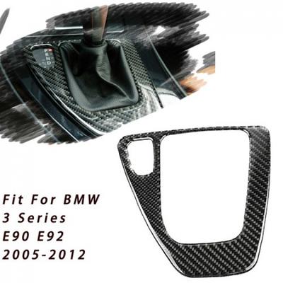 Para BMW Serie 3 E90 E92 2005-2012 Cubierta de Panel de Palanca de Cambios de Fibra de Carbono