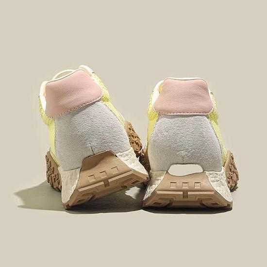 Small Thick-soled Inner Height Increase Breathable Mesh Forrest Gump Shoes Women's 2025 Summer New Sports and Leisure Moral Training Shoes Tide