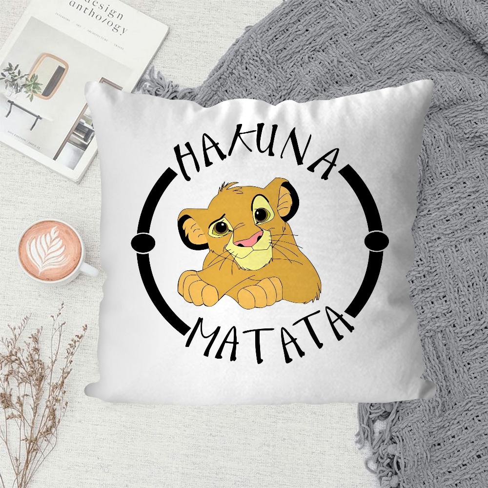 1PC Cartoon Simba lion king Pillow Case Sofa Decorative Home Double-sided Printing Short Plush Cute Cushion Cover