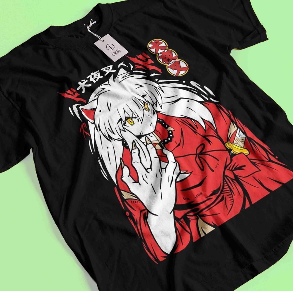 Inuyasha Shirt Sesshomaru Tshirt Kagome Higurashi T-Shirt Miroku Tee Naraku Koga