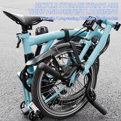 Bike Wheel Strap Adjustable Bicycle Carrying Ties 2 Pieces Anti-slip Folding Bike Wheel Frame Strap for Tire Rack Tube Hose