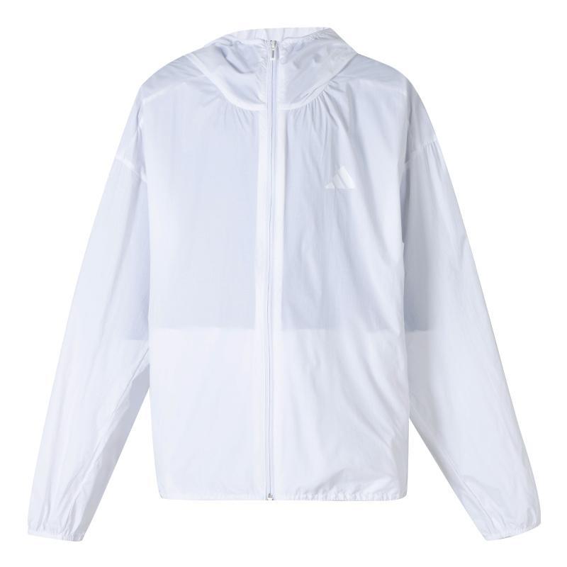 Adidas Kids Knitted Hooded Cardigan Casual Sports Outerwear White JL7540 A140