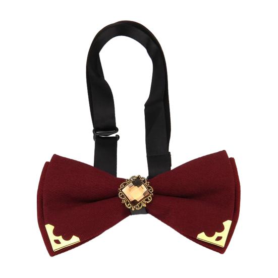 Bow Tie Adjustable Fit Shiny Rhinestone Design Men Bow Tie Weddings Groomsmen Business Formal Occasions Party Accessories