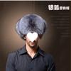 Winter imitation leather men's train head hat thickened warm middle and old ear protection and cold protection hat