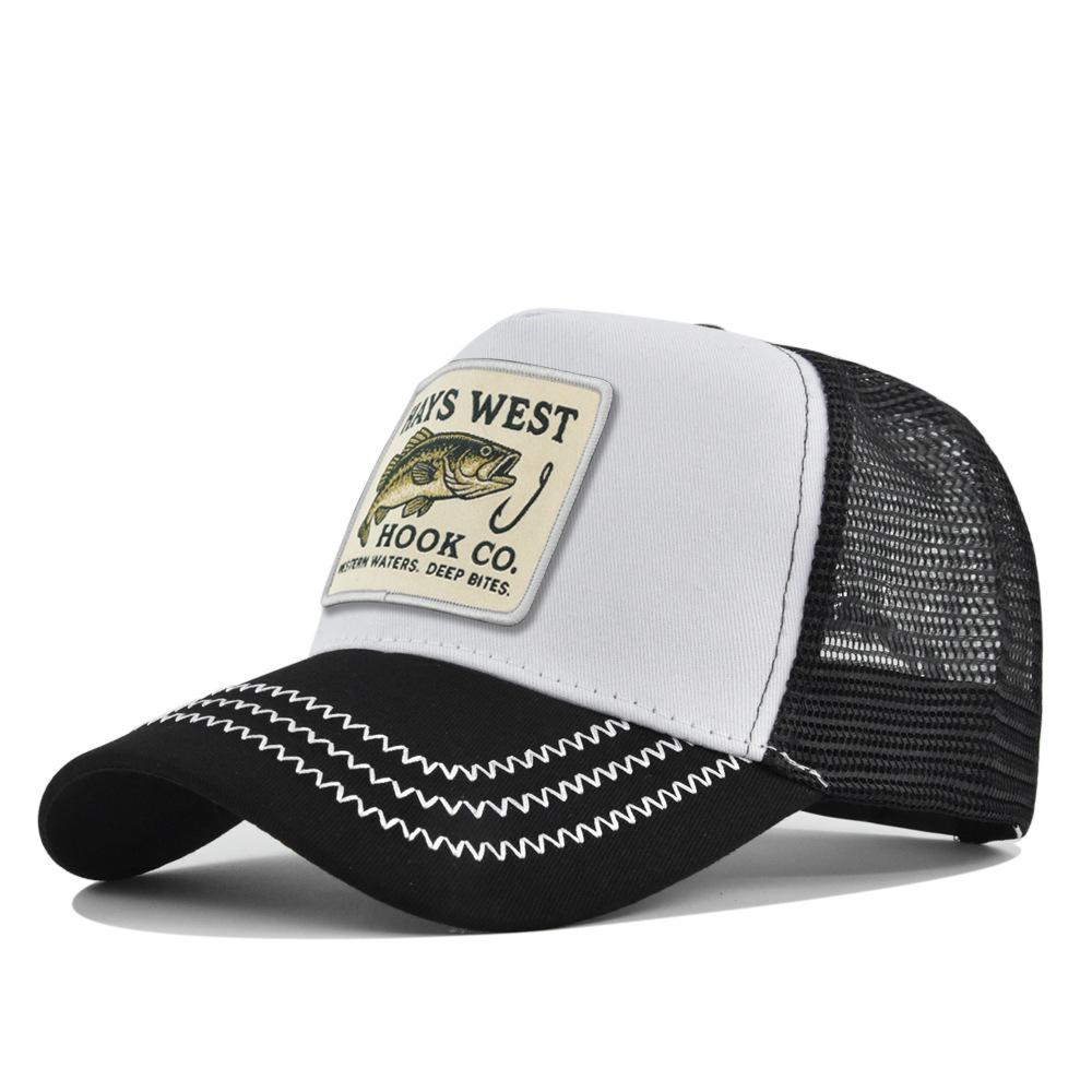 Generic Fishing Patch Trucker Hat Adjustable Mesh Back Baseball Cap