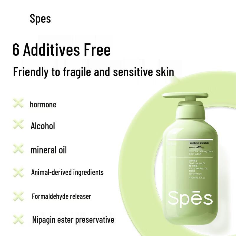 Spēs Niacinamide & 4-Essential Oil Hydrating Fragrance Shower Gel 480ml