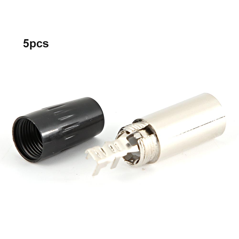 5pcs 4Pin XLR Connector Mini Male Microphone Cable Adapter MIC Audio Plug