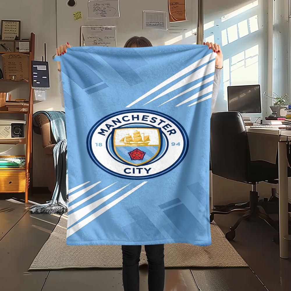 

Manchester City team Print FlAannel Blanket, High quality Comfortable for All Seasons, Home Decor, Warmth and Comfort 80cm x 120cm