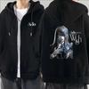 Ado Graphic Zipper Hoodies Autumn Winter Men Women Casual Fashion Harajuku Y2K Fleece Long Sleeve Zip-Up Hoodies Sweatshirt