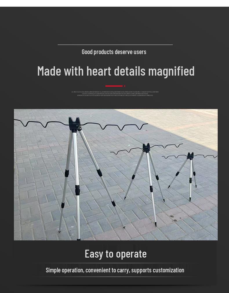 Retractable Aluminum Alloy Fishing Rod Tripod Stand