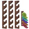 Hutständer zur Wandmontage: 3er-Pack fasst je 5 Kappen Holz-Kappen-Organizer - Gebogene Struktur erhält die Form Massivholz-Display für Schrank Schlafzimmer Eingangsbereich
