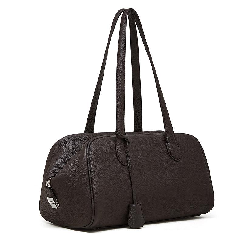 

First Layer Cowhide Tote Bag Hobo Armpit Bag Simple Bucket Bag Shoulder Messenger Bag Female Winter 32*17*21
