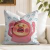 KKobito ZZukan Peach Cushion Cover Eco Linen Pillow Case DoubleSided Print Breathable Durable Zipper Home Decor Gift