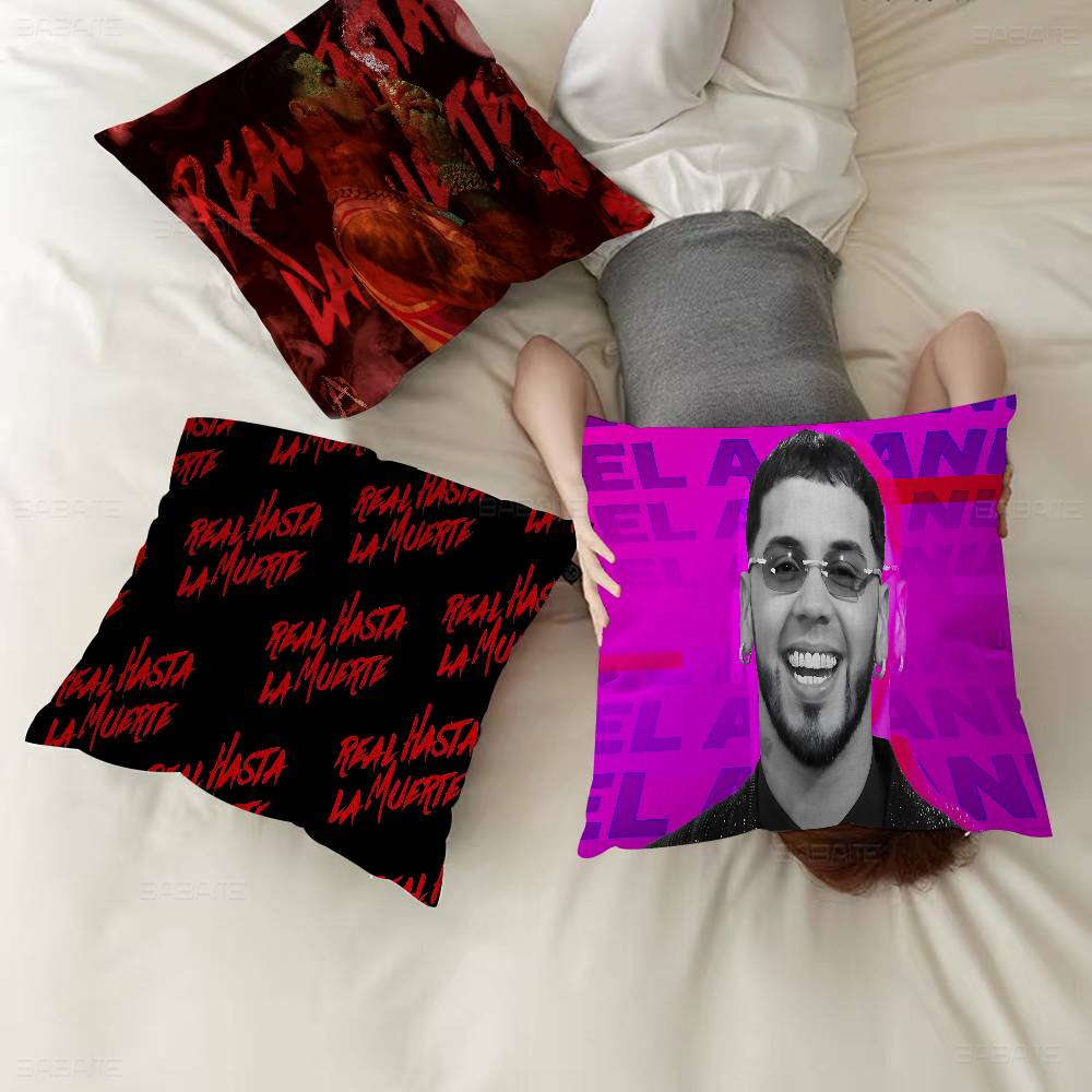 Classic Rapper Anuel AA Music Personalized Picture Text Home Decorative Pillows Household Gifts 45x45cm