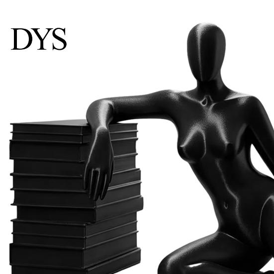 Women Desktop Ornament 3D Printed Abstract Figurine, Modern Female Body Art Statue, Minimalist Bookcase Decoration Leaning Book Sculpture for