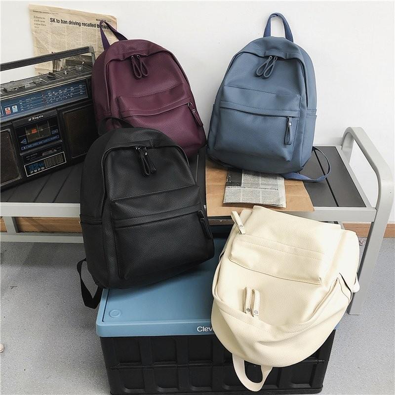 EAHKGmh PU Leather Fashionable Large-Capacity Backpack College-Style College Student Bookbag Laptop Computer Backpack EAHKGmh PU Leather Fashionable Large-Capacity Backpack College-Style College Student Bookbag Laptop Computer Backpack