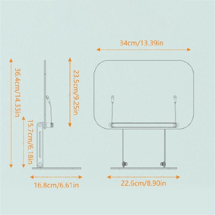 Acrylic Reading Rack, Height Adjustable and 360 Rotating Base Optional for Kids and Students Tablet Stand