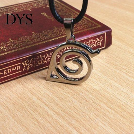 Unique Unisex Metal Anime Naruto Logo Pendant Necklace Cosplay Hokage Accessory