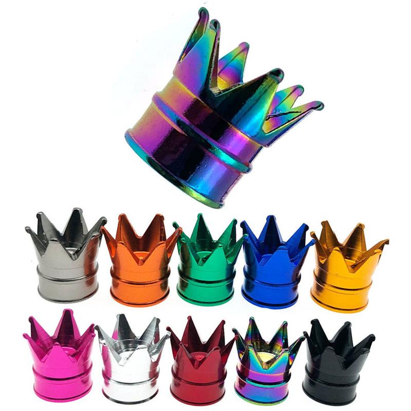 4Pcs Car Motorcycle Crown Tire Valve Caps Car Wheel Air Valve Dustproof Caps Wheel Stem Air Valve Dust Covers Auto Accessories