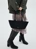 [mardimercredi] Suede East West Bag, Black