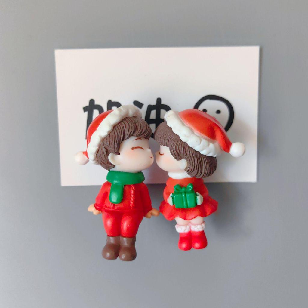 Custom Celebrity Couple Character Fridge Magnet - Creative Wedding Door Decoration & Message Holder
