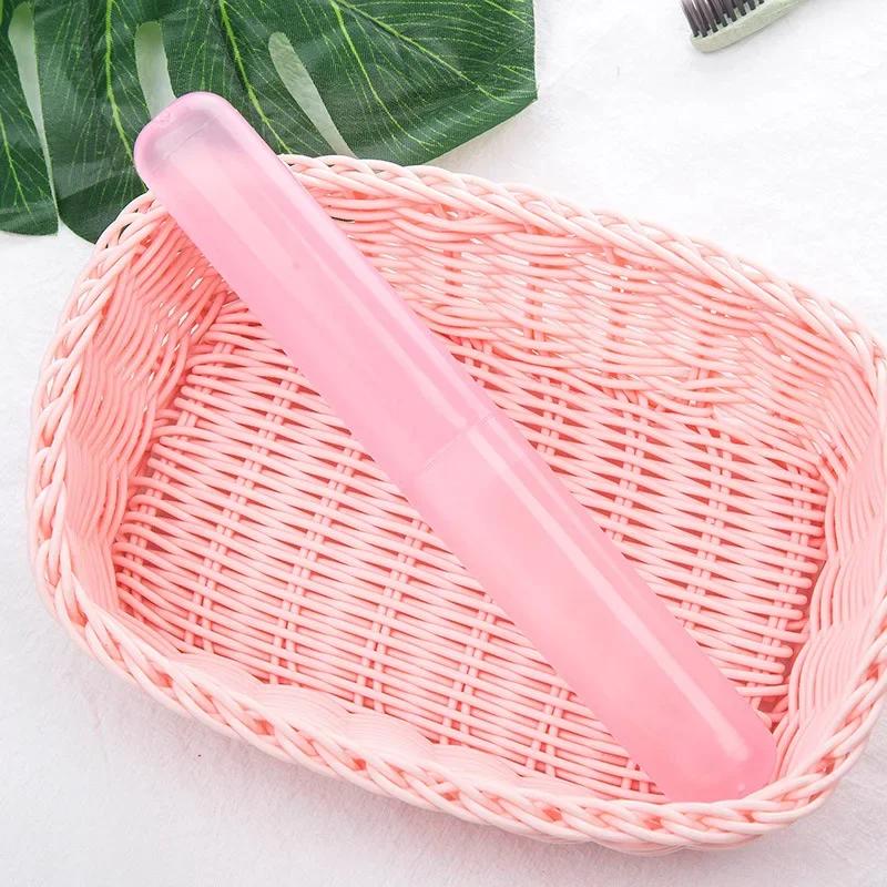 1pc Travel Portable Toothbrush Holder Transparent Storage Box Case Practical Container Toothbrush Box Organizer Bathroom Tools