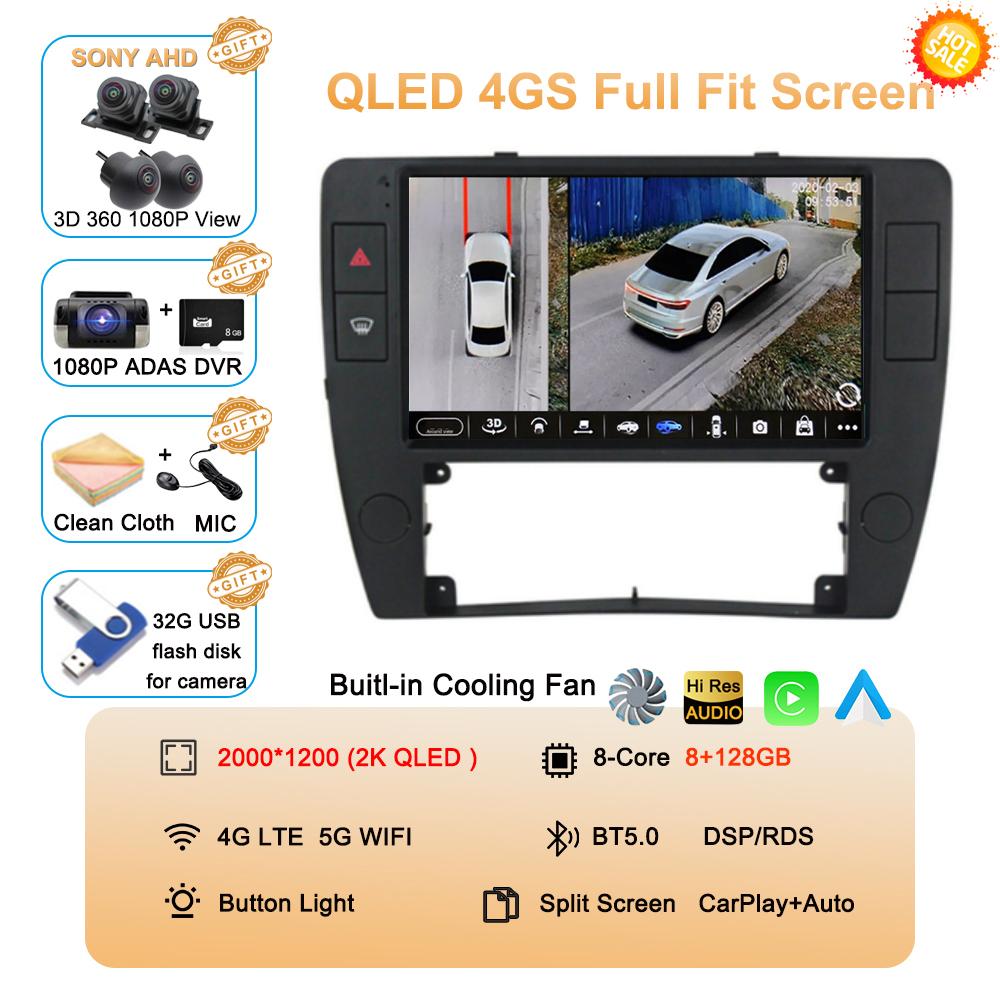 Android 14 Autoradio Carplay Car Radio For Passat B5 2000 2001 2002 2003-2005 Auto 4G Multimedia GPS 2 Din Player DSP Navigation