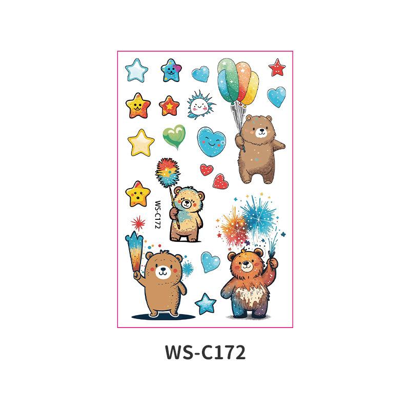 Cross Border Children's Cartoon Tattoo Stickers Space Dinosaur Boy Girl Cute Temporary Waterproof