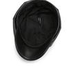 Retro PU Leather Octagonal Newsboy Hat Women's British Style Beret with Brim, Autumn and Winter Versatile Face Painter Hat
