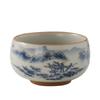 1pc  Beige Ru Kiln Master Cup Single Cup Ceramic Household Kung Fu Tea Cup Retro Blue and White Cup  Master's Cup Tea Set